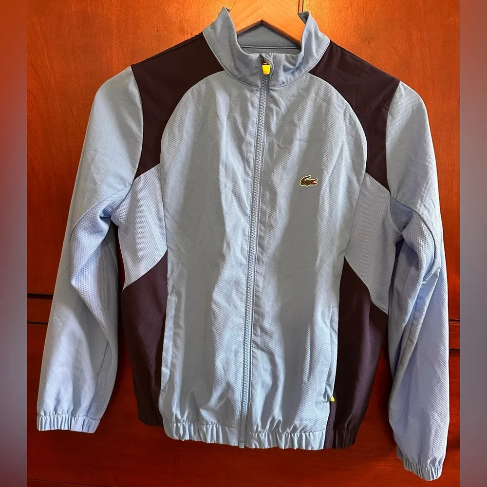 KIDS LACOSTE BLUE / NAVY COLORBLOCK TENNIS TRACKSUIT - SIZE 12